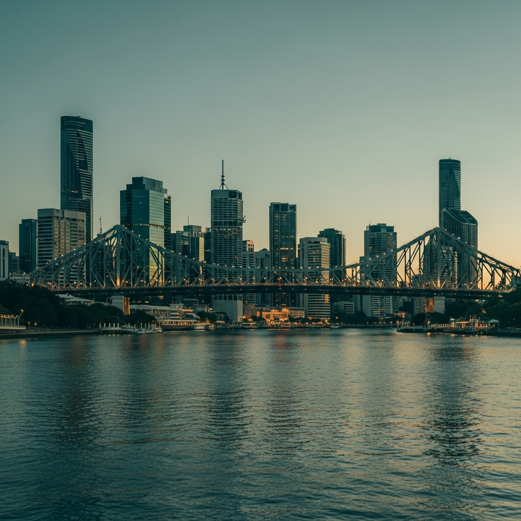 Brisbane skyline at dusk